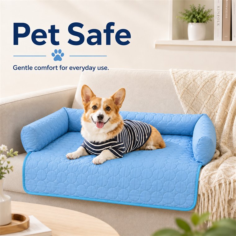 Pawlax mat protecting a sofa cushion